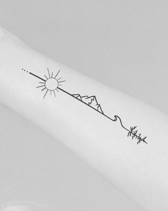 Geometric Arrows Temporary Tattoo Set | Tattoo Icon – TattooIcon