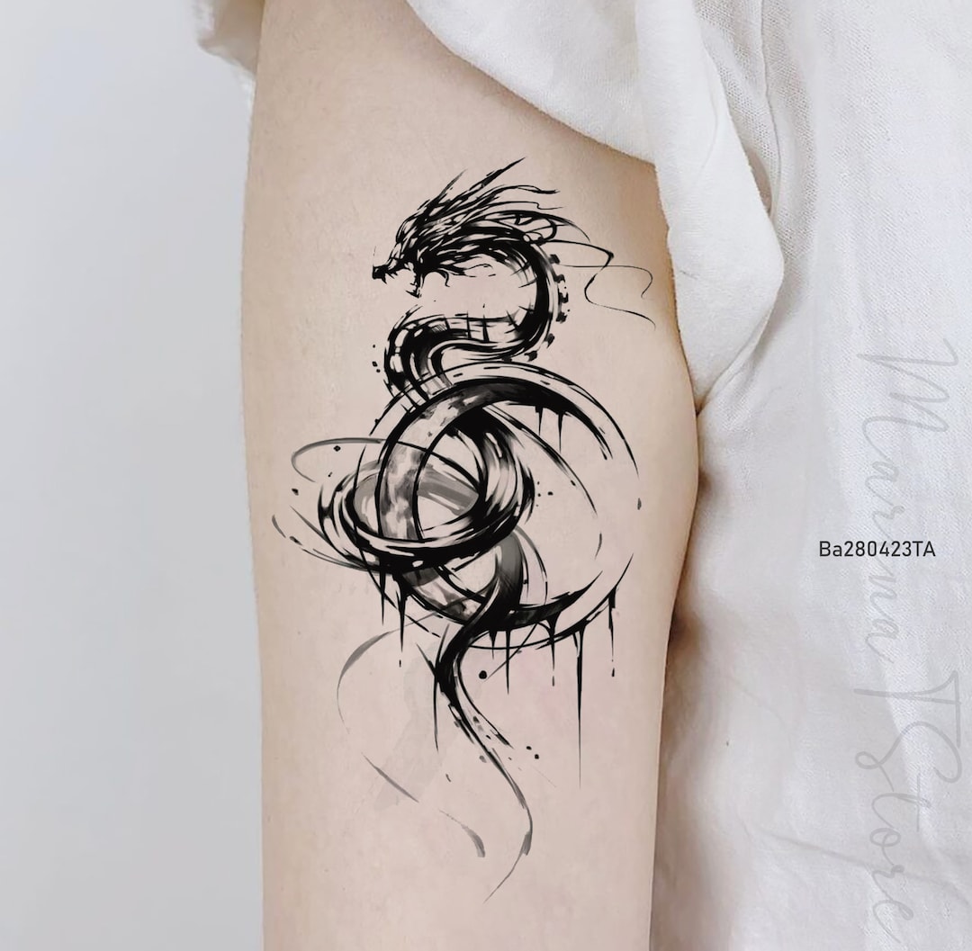 Large Oriental Dragon Temporary Tattoo – TattooIcon