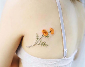 Flower Tattoo - Etsy Flower Tattoo - Etsy