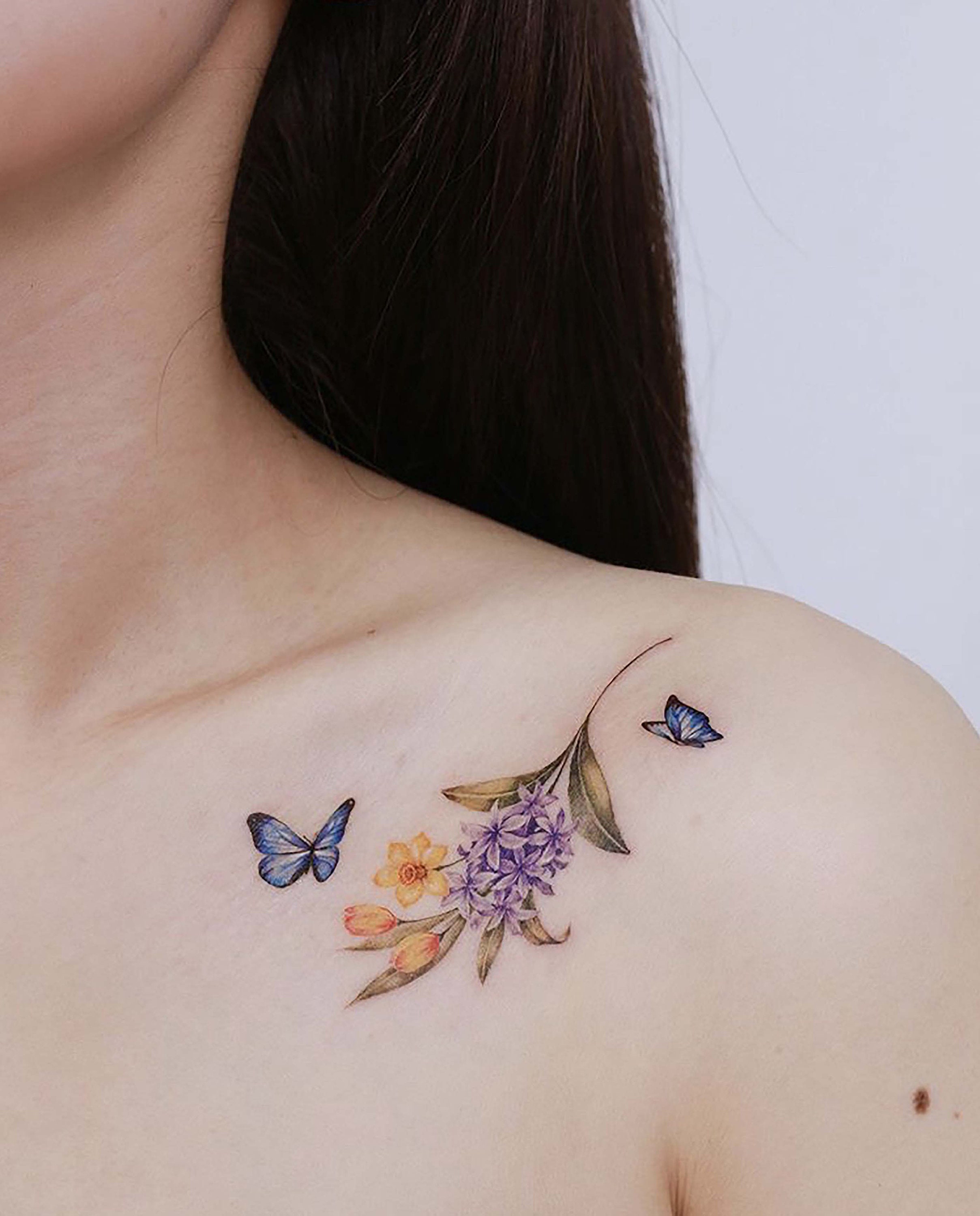 Girly Navy Flying Butterfly and Flower Temporary Tattoos - Etsy New Zealand Girly Navy Flying Butterfly and Flower Temporary Tattoos - Etsy New Zealand