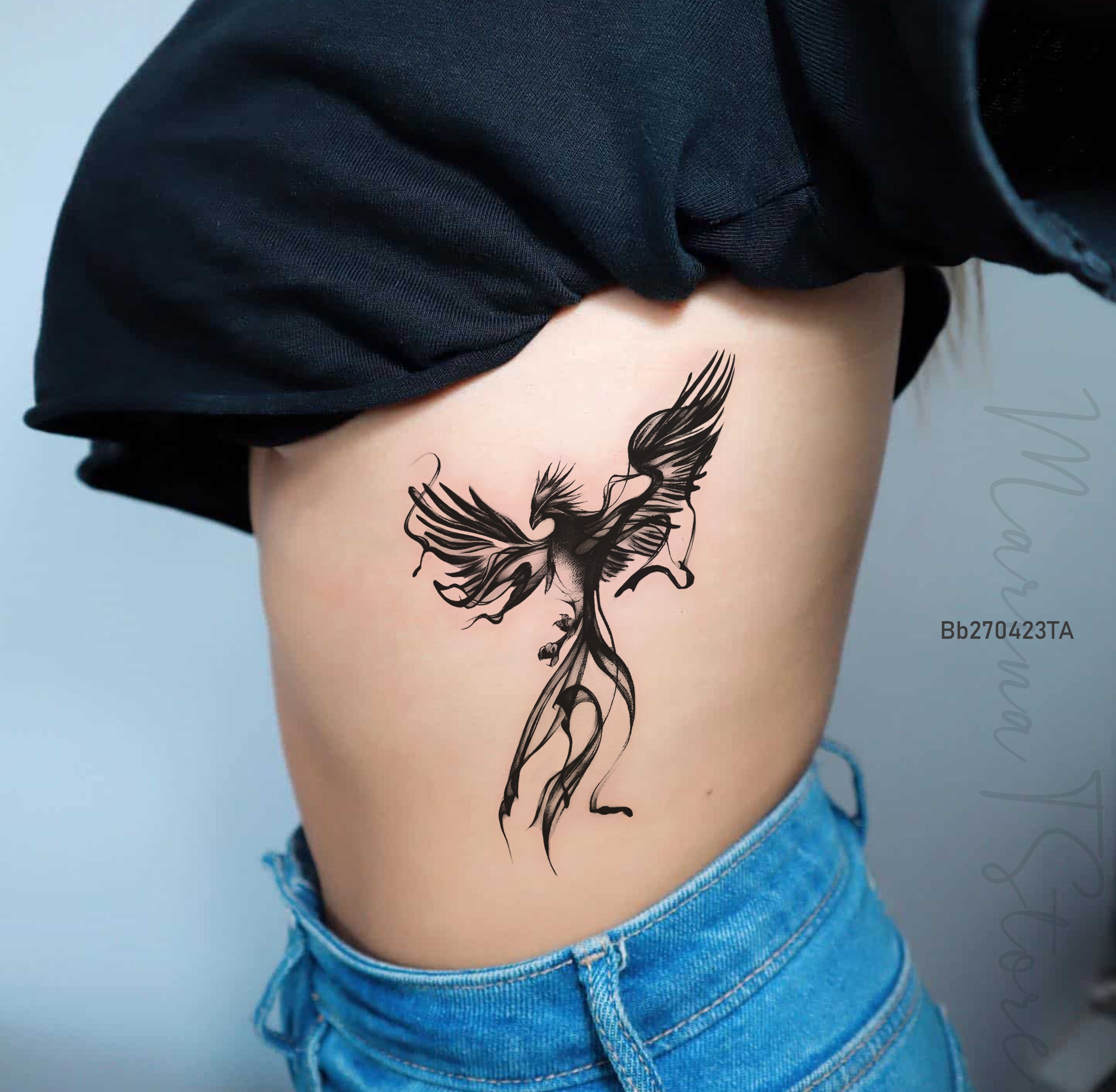Rib temporary tattoo - Etsy Italia