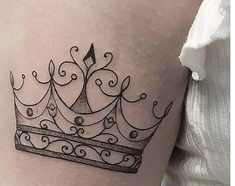 Queen Crown Temporary Tattoo-powerful Symbolism Temporary-girly Temporary  Tattoo-crown Tattoo-aesthetic Tattoo-gen Z Tattoo-girl Power - Etsy