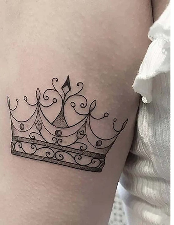 Queen Crown Temporary Tattoo-powerful Symbolism - Etsy Australia Queen Crown Temporary Tattoo-powerful Symbolism - Etsy Australia