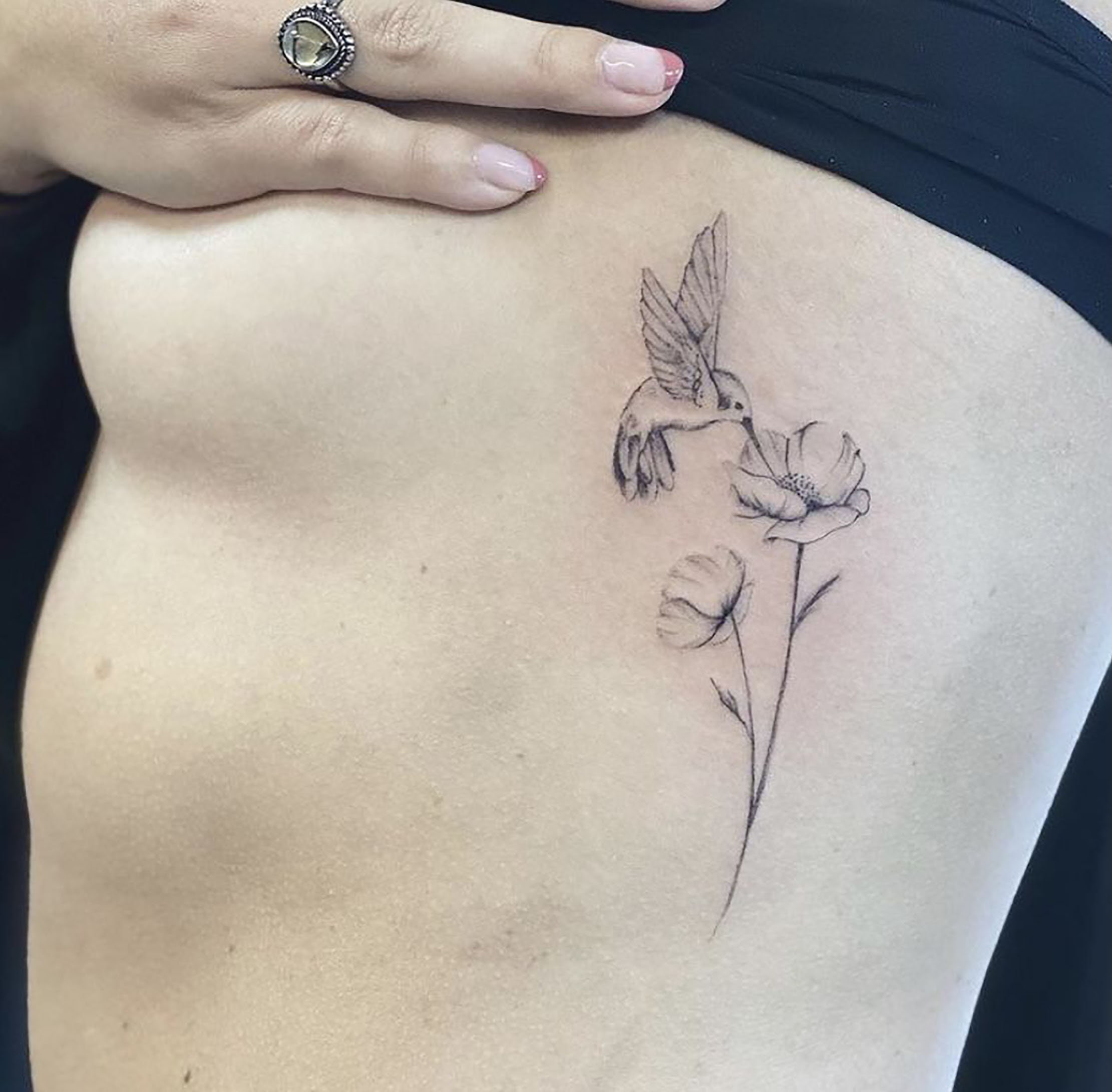 Bird flower tattoo ideas photos