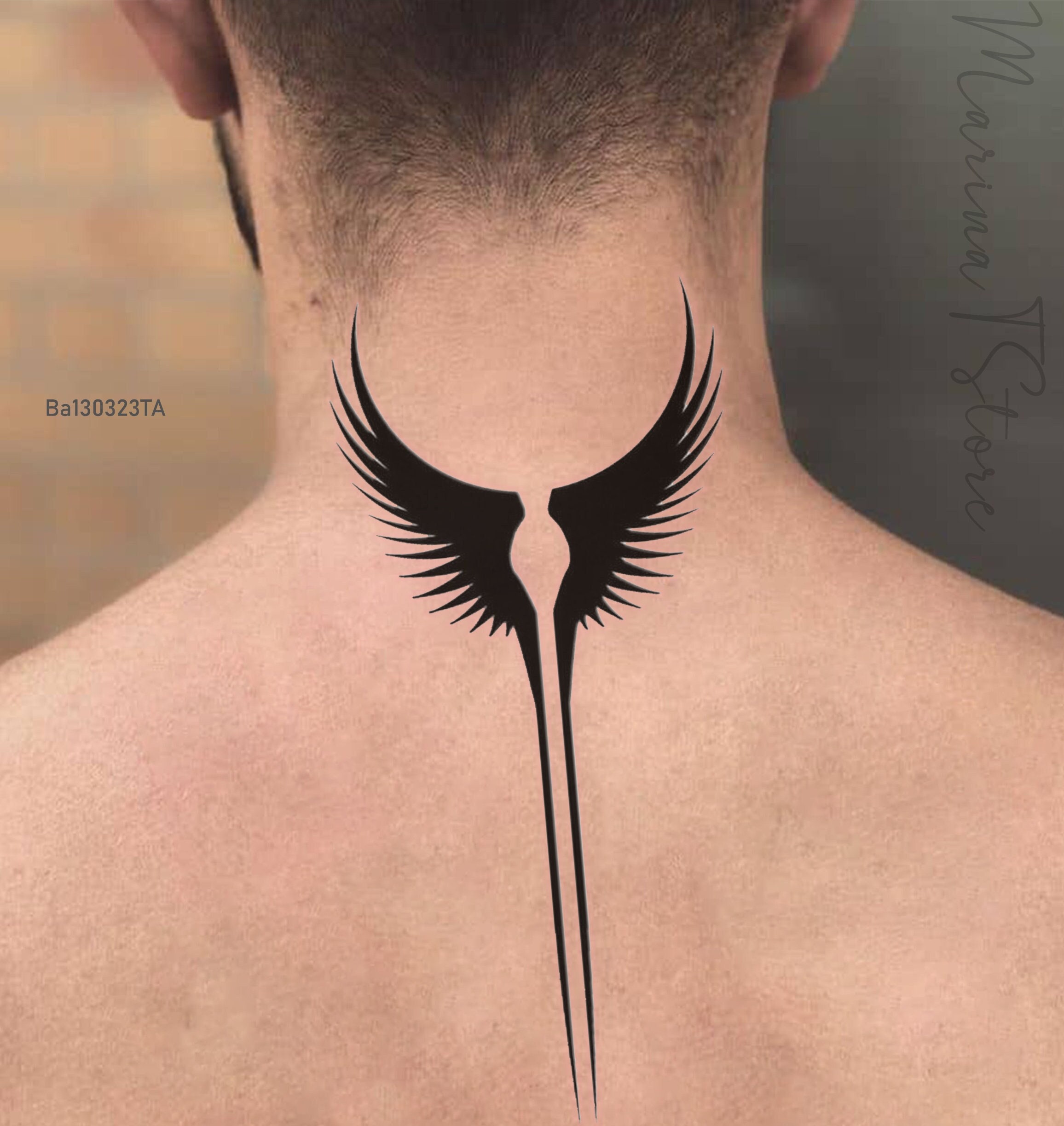 Top 80+ angel wing tattoo latest