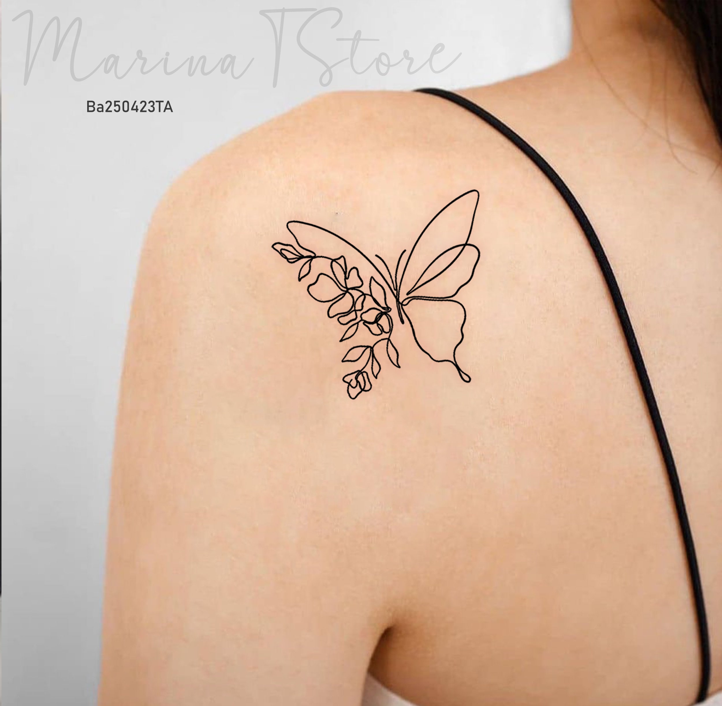 Butterfly Temporary Tattoo Butterfly Tattoo Gift Girly Tattoo Etsy