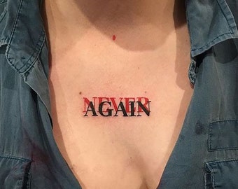 Never Again The XFiles Murderous Tattoo Sticker for Sale by  milfburnscully  Redbubble