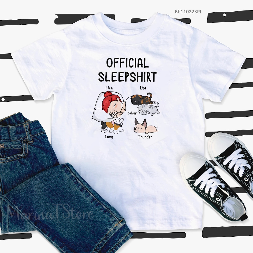Official Sleep Shirt Personalized Pet Shirt Gifts for Dog Etsy