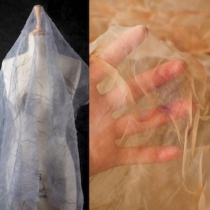 Spray-Dyed Fabric, Water Wave Pleated Fabric, Gauze Fabric, Semi-Transparent Fabric, Texture Fabric, Creative Cloth, By The Meter, A131-1