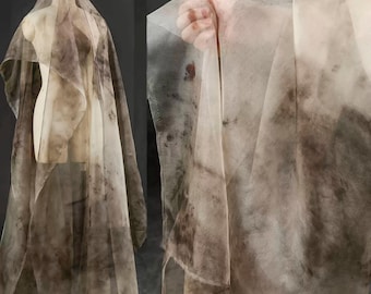 Hilo de seda morera, tela base de gasa de seda, tela transparente, impresión directa sobre tela, tela suave, por metro, A144