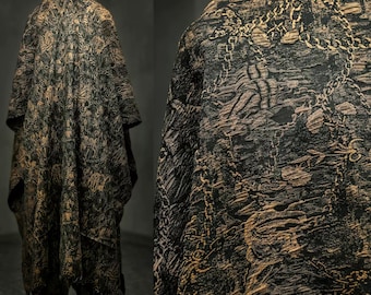 Brown Fabric, Chain Pattern, Jacquard Fabric, Textured Fabric, Reconstructed Fabric, Creative Fabric, Designer Fabric, By The Meter, A262-1