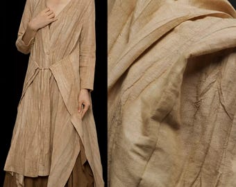 Crease Stoff, Kamel Stoff, Baumwoll-Leinen Stoff, Pflanzengefärbter Stoff, Stir-Dyed Stoff, Distressed Stoff, Meterware, A213-2