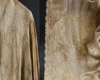Jacquard Fabric, Linen-Cotton Fabric, Textured Fabric, Stir-Fried Color Fabric, Plum Blossom and Flying Bird Pattern, By The Meter, A161-1