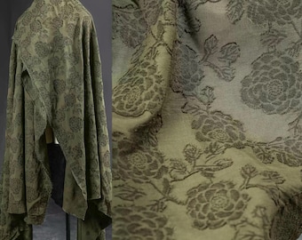 Jacquard Fabric, Clipped Fabric, Cotton-Linen Fabric, Textured Fabric, Creative Fabric, Rose Pattern, Premium Fabric, By The Meter, A153-3