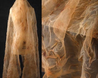 Gaze-Stoff, Sprühgefärbter Stoff, Wasserwelle-Plissee-Stoff, Halbtransparenter Stoff, Strukturstoff, Kreativer Stoff, Meterware, A131-2