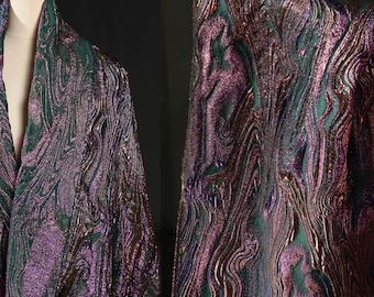 Embossed Fabric, Purple Textured Fabric, Light Blue Jacquard Fabric , Luxurious Green Fabric, Water Ripple Textured Fabric, By the meter, A4