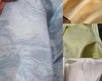 Blue Crackle Fabric, Gold-Gilt Jacquard Fabric, Yellow Textured Fabric, Mianmian Skirt Fabric, White Suit Fabric, Grren Fabric, A54-3