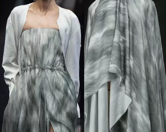 Off-White Fabric, Tie-Dye Fabric, Ice Silk Fabric, Cotton Fabric, Non-Stretchy Fabric, Creative Fabric, Designer Fabric, By Meter, A260-1