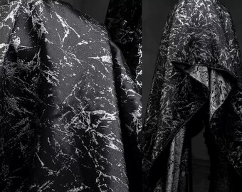 Cracked Fabric, Silver Fabric, Gilt Fabric, Double-sided Jacquard Fabric, Recycled Texture, Creative Fabric, Designer Fabric,By Meter,A249-2