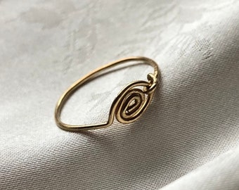 dainty spiral gold ring, simple silver ring, stackable ring, best friend gift, reminder ring, self care gift