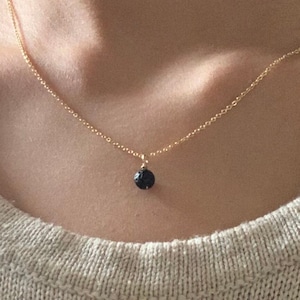 tiny lava stone diffuser necklace, gemstone bead necklace | sterling silver, gold filled, gold vermeil, stainless steel, gold plated