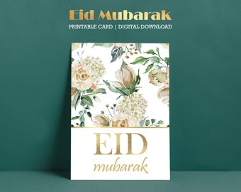 Printable Eid Mubarak Card | Eid Gifts | Eid Al Adha | Eid Al Fitr