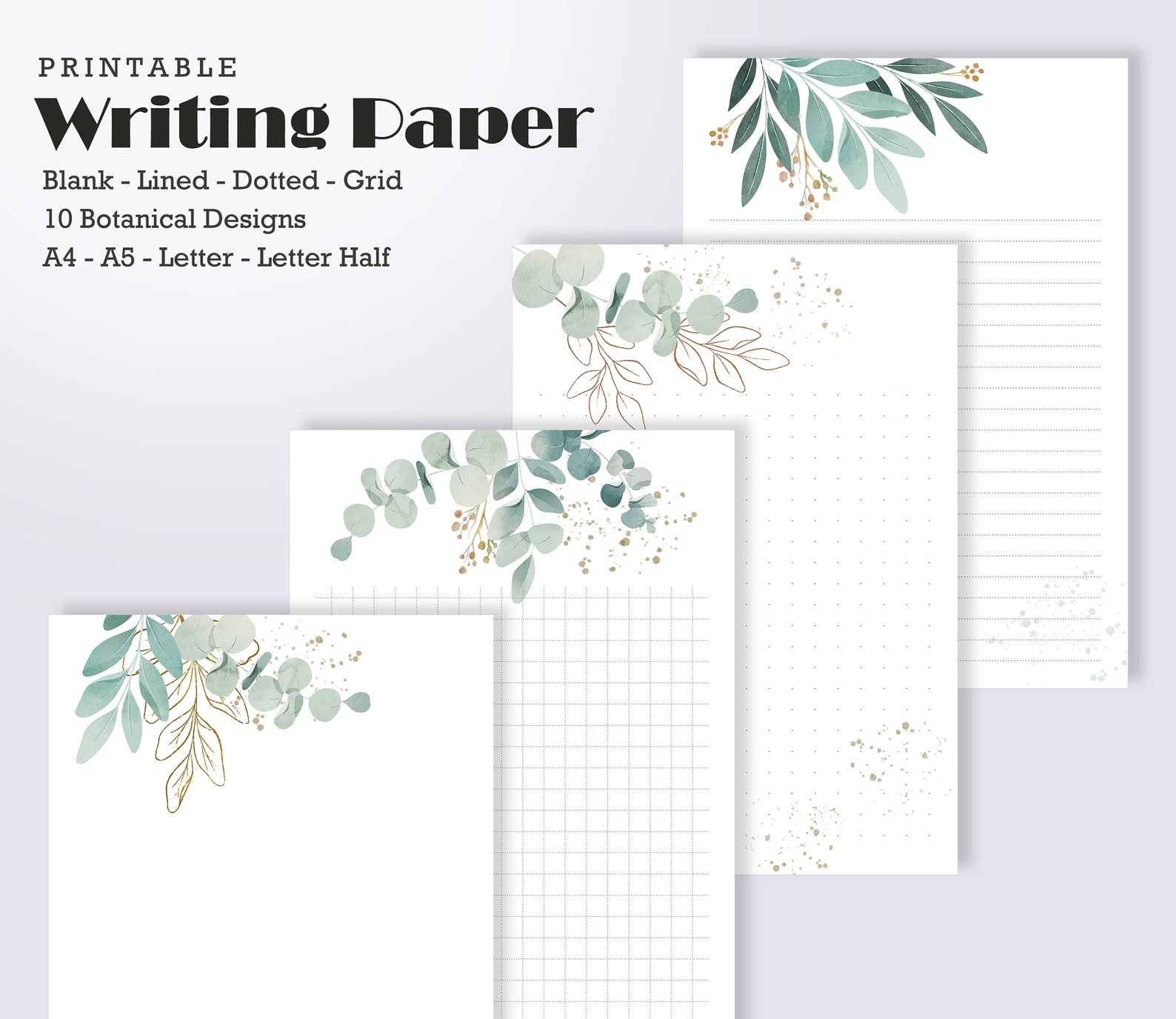 Bullet Journal Insert Writing Paper Printable Blank Junk - Etsy