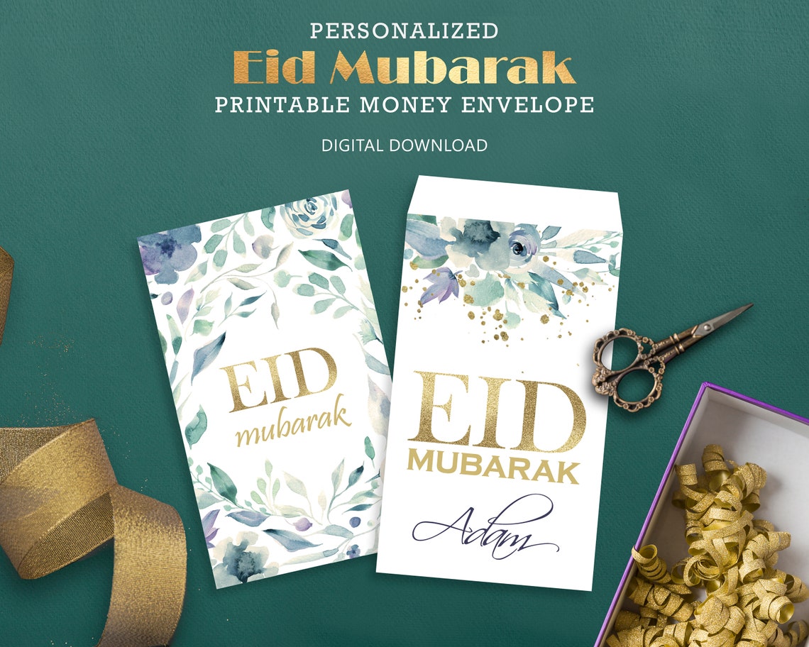Printable Eid Money Envelope Personalized Eid Gifts Eid Etsy
