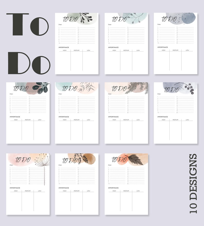 Daily Planner Printable A4 A5 Printable to Do List Letter - Etsy
