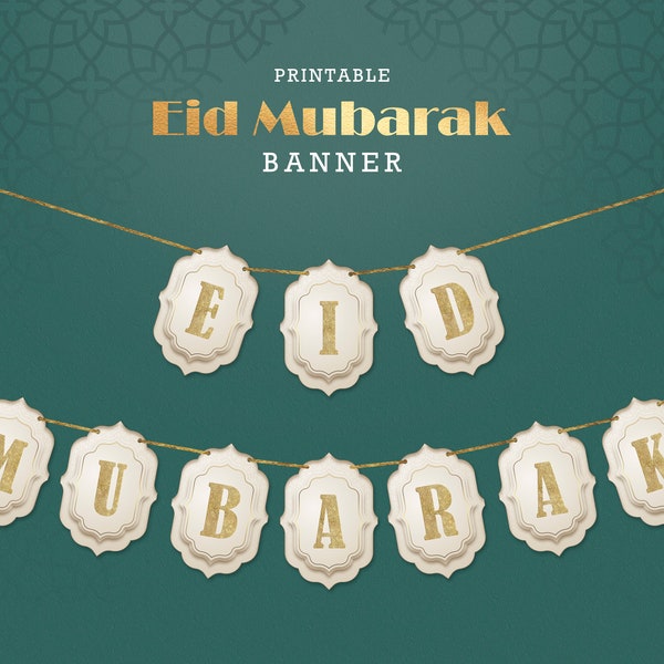 Eid Mubarak Banner | Printable Eid Decoration | Eid Party | عيد مبارك