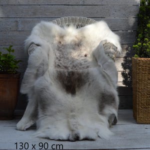 Genuine Reindeer Hide Rug, Size XXXL Throw Hide 100% Natural Colors large gifts present idea for her him eco home decor bio interior design