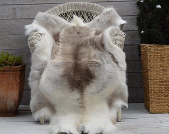 Tappeto in vera pelle di renna, taglia XXXL, 100% colori naturali, idea regalo di grandi dimensioni per lei e lui, arredamento per la casa accogliente e di lusso.