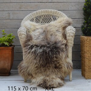 Yeti Schaffell Teppich Überwurf Fell Seltene Rasse 100% echte Naturfarben großes Geschenk Geschenkidee für Sie Ihn Öko-Tag Wohndeko Inneneinrichtung