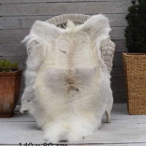Genuine Reindeer Hide Rug, Size XXXL Throw Hide 100% Natural Colors large gifts present idea for her him eco home decor bio interior design