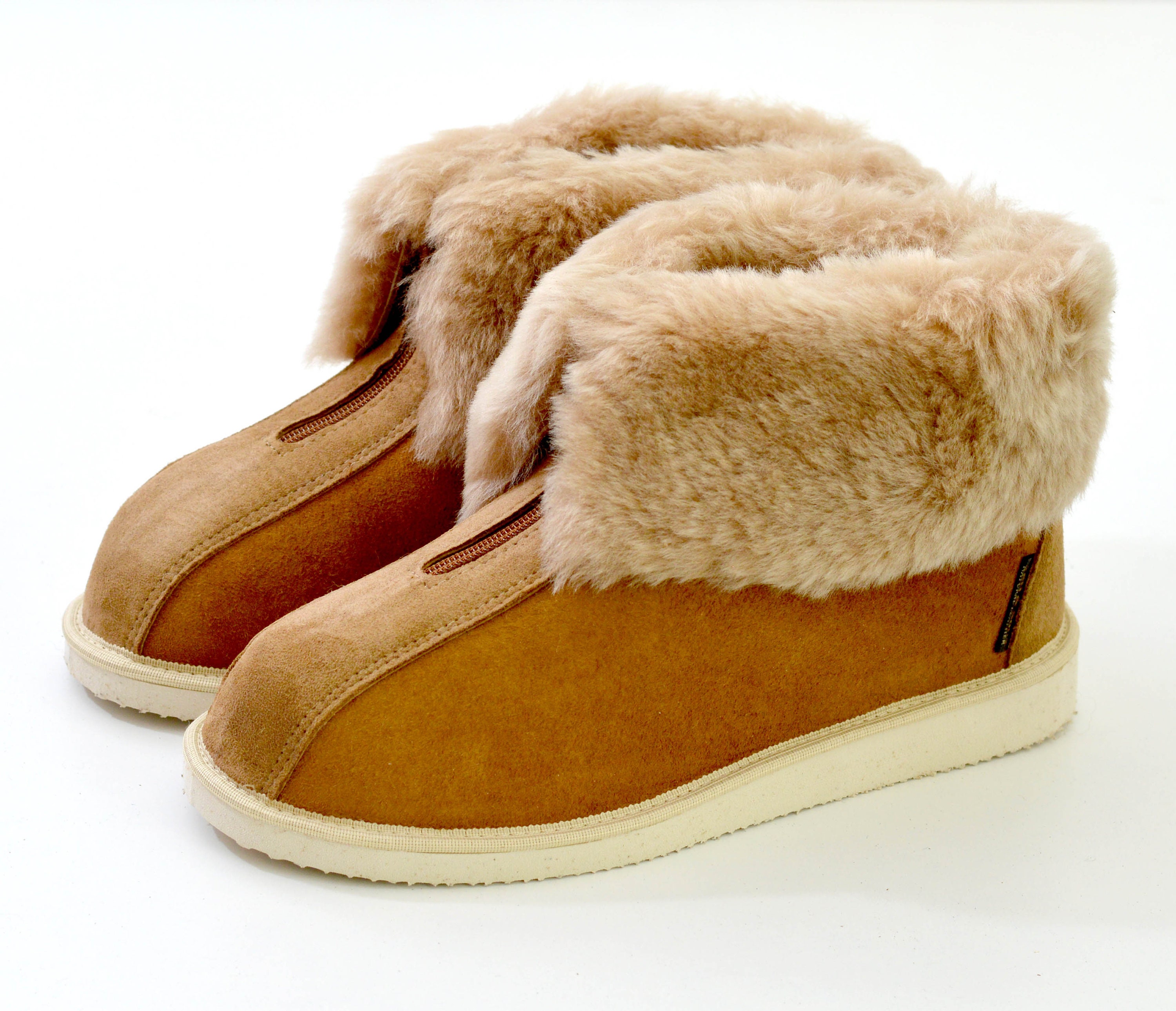 Yeti Women Men Genuine Sheepskin Slippers Boot 100% Real Leather Hand  Crafted