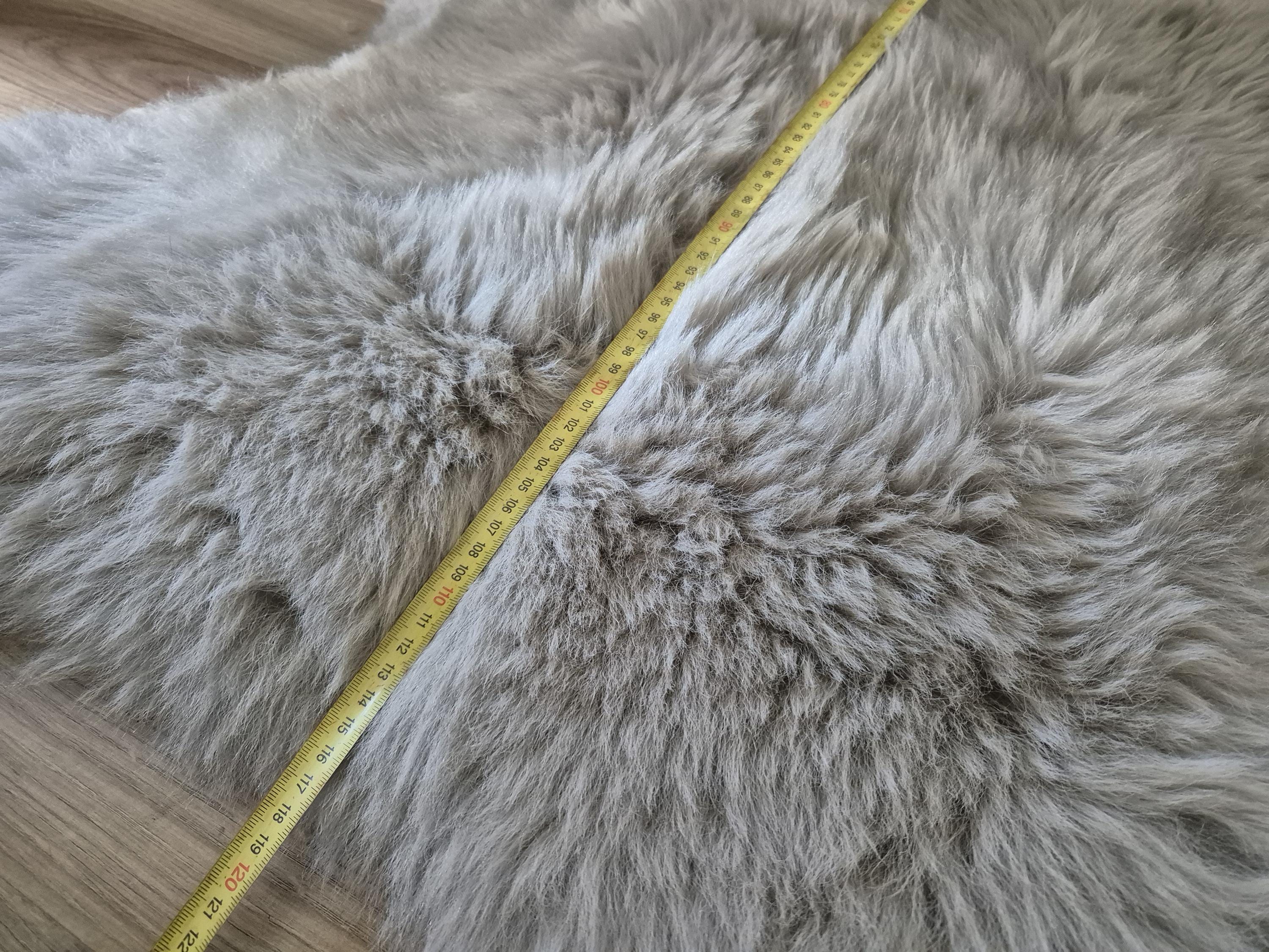 Shearling Champagne Rug XXL Large Size Champagne Taupe Sheepskin Rug, Throw, Blanket, Dyed ...