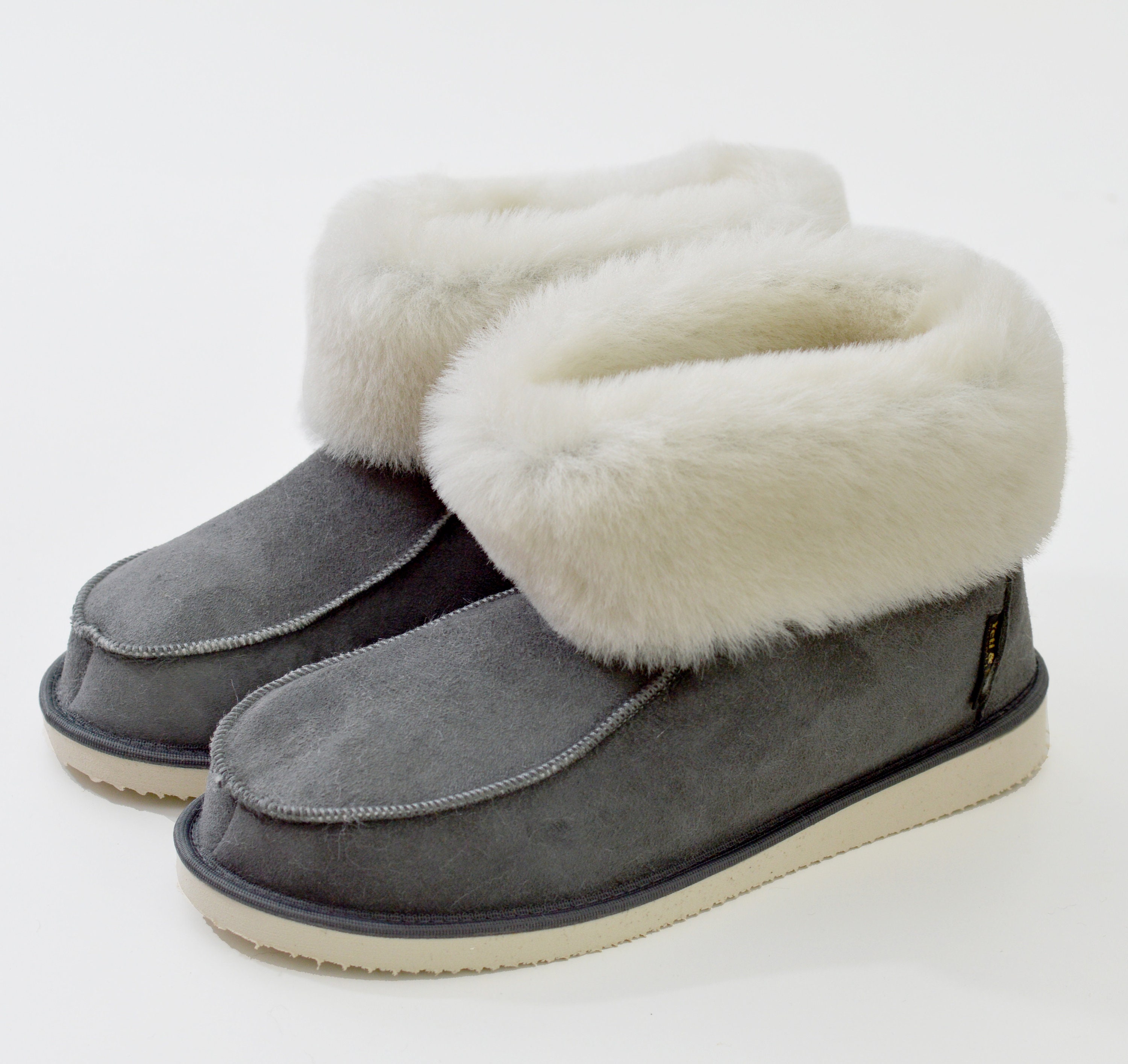 Yeti Handcrafted New Men Women Ladies Sheepskin Moccassin Boot Slippers  Made from 100% Just Fur Lined unique gift present idea eco shearling