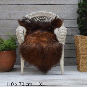 Luxury XL Large Light Brown Sheepskin Rug Throw Hide 100% Genuine Natural Colors gifts idea for her him eco bio home decor interior design