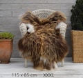 XL Large Brown Sheepskin Rug Throw Hide Rare Breed 100% Genuine Natural Colors gift idea for her him eco bio home decor interior design