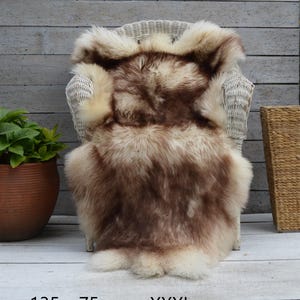 EXTRA Large Size White Brown Taupe Icelandic Sheepskin Rug Throw Dyed Color Beige unique Christmas gift idea eco home decor interior design