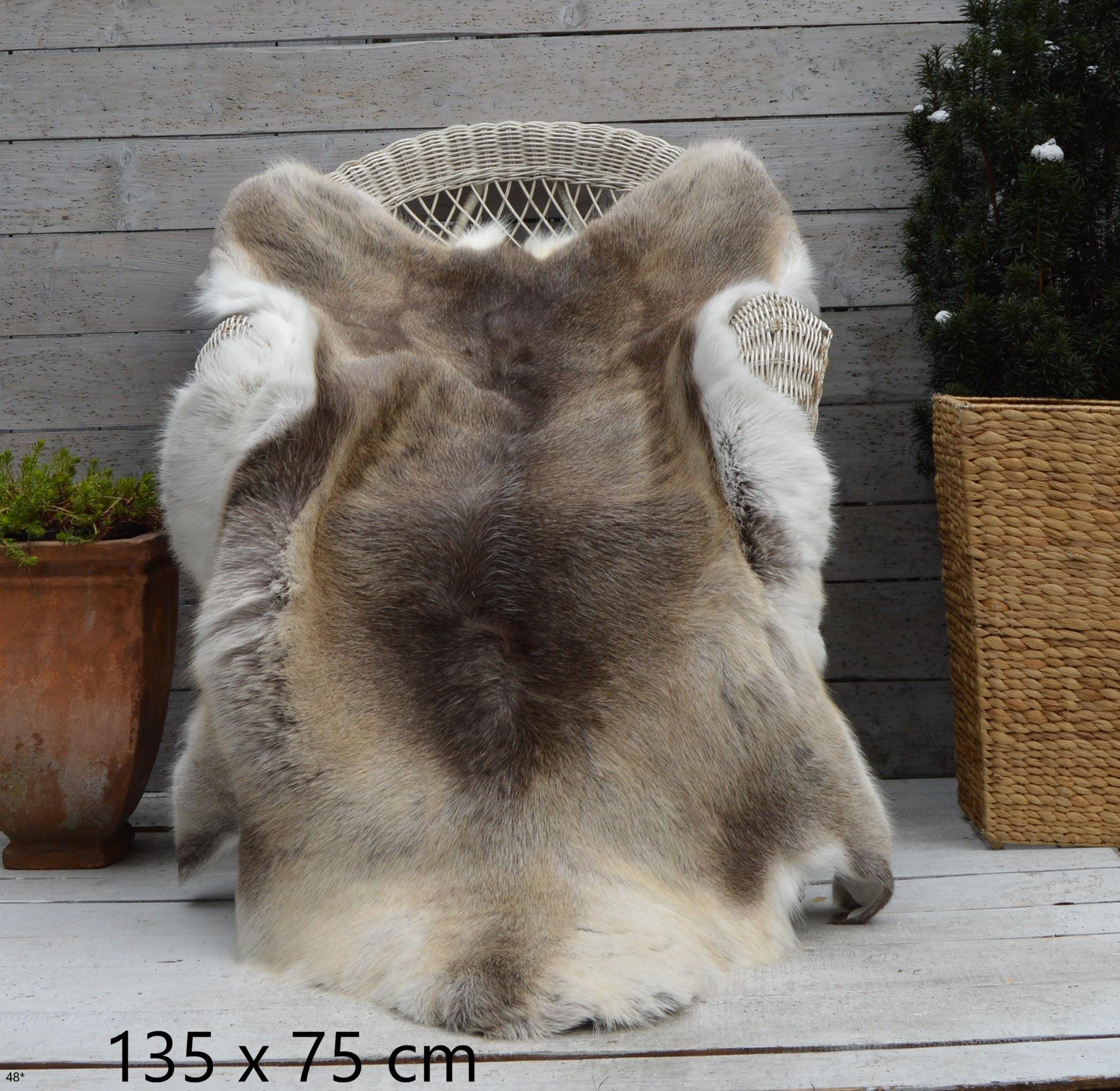 本物のトナカイ皮ラグ、サイズXXXL、100%天然色、彼女や彼への 