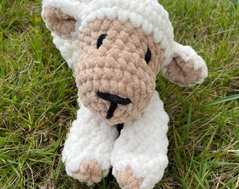 Handmade Crochet Sheep Comforter: Baby Snuggle Lovey