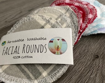 Reusable Cotton Facial Rounds with Wash Bag | Eco-Friendly Makeup Remover Pads