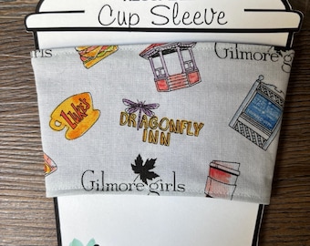 Gilmore Girls Coffee Sleeve: Reversible Reusable Coffee Lovers Luke's Diner Cup Cozy