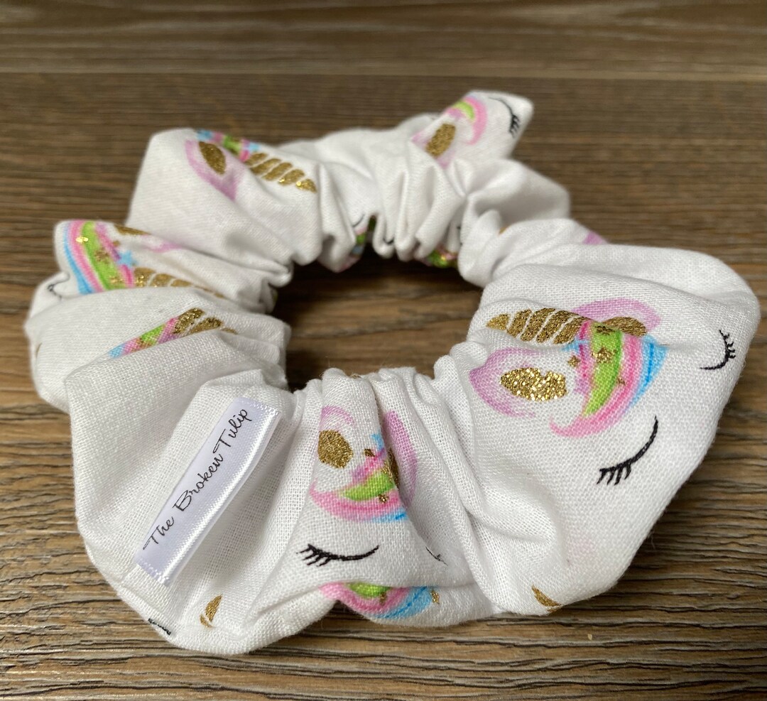 Unicorn Scrunchies Hair Ties Hair Elastics Zero Waste Etsy