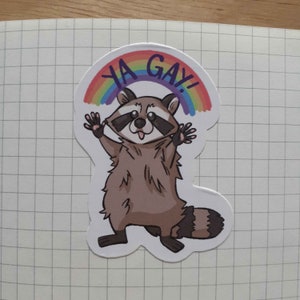 Sticker raton laveur gay