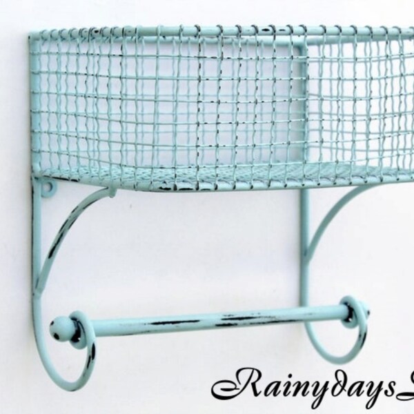 Shelf With Towel Bar Etsy