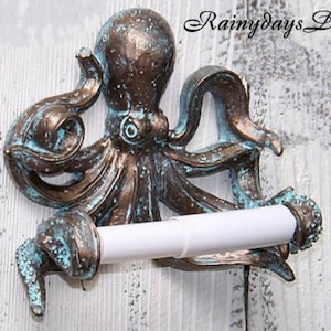 Octopus Toilet Paper Holder~Beach Bathroom, Nautical, Octopus Gift