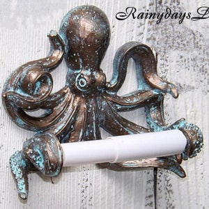 Octopus Toilet Paper Holder~Beach Bathroom, Nautical, Octopus Gift