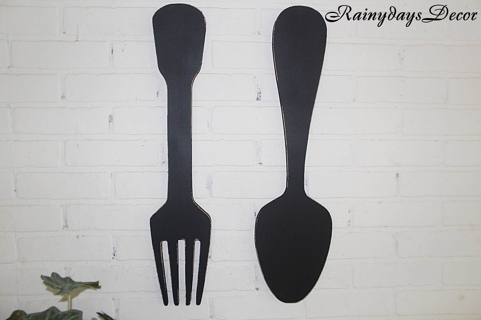 Fork and Spoon Kitchen Wall Decor, Rustic Wall Decor, Rustic Kitchen